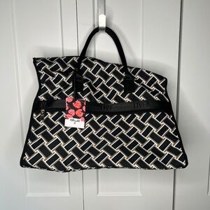 Diane Von Furstenberg x Target Weave Neutral Weekender Large Duffel Bag NWT